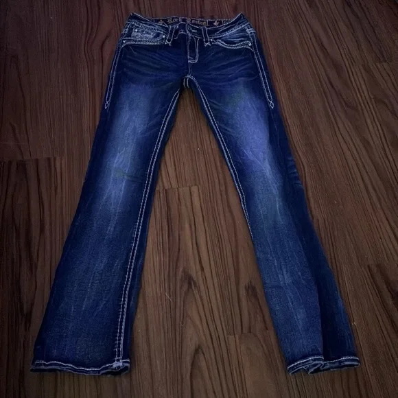 Rock Revival Dark Blue Boot Cut Jeans - Picture 3 of 3
